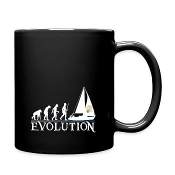 Evolution version blanc - Mug uni - noir - Droite