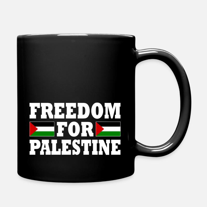 Freedom for palestine - Tasse einfarbig - Schwarz
