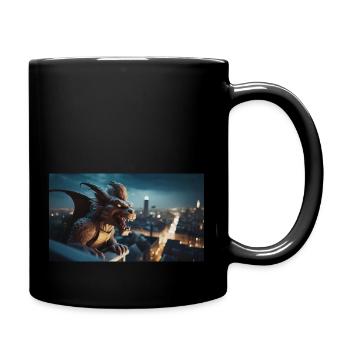 Gargoyle mit einem bösen Lächeln Monster dunkler Horror - Tasse einfarbig - Schwarz - Rechts
