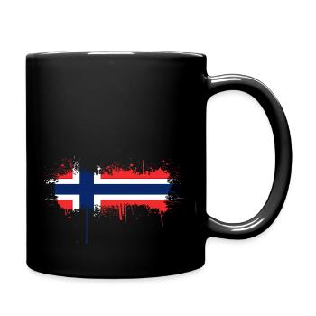 Norway Norway Flag Scandinavia Norden Tor Viking - Full Colour Mug - black - Right