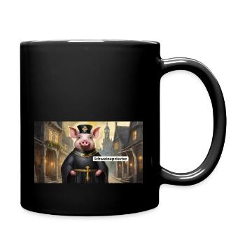 Pun ambiguous german expression – Schweinepriester - Full Colour Mug - black - Right