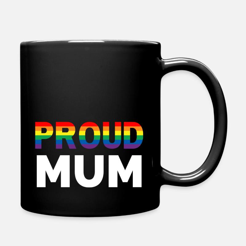 Proud Mum Rainbow - Tasse einfarbig - Schwarz