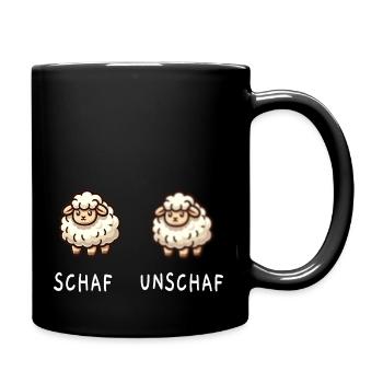 Schaf und unschaf - Tasse einfarbig - Schwarz - Rechts