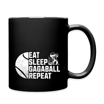 Eat Sleep Gagaball Repeat - Tasse einfarbig - Schwarz - Rechts