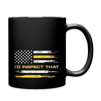 I'd Inspect That Usa Flag Frontier Guard Border - Tasse einfarbig - Schwarz - Rechts