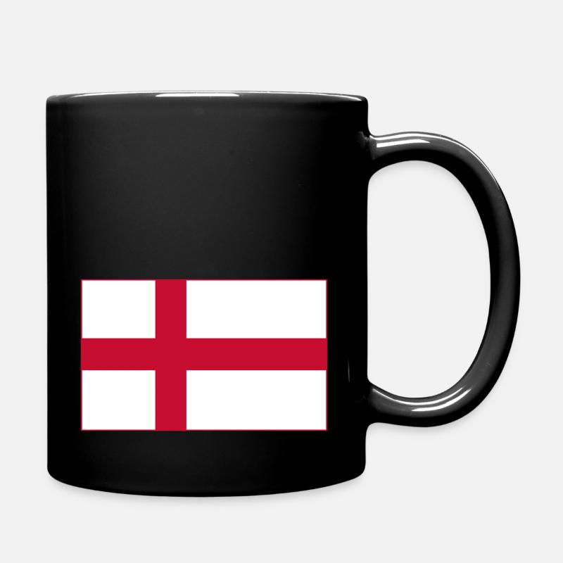 England Flag - Full Colour Mug - black