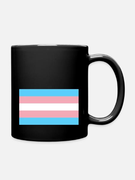 Trans* flag <3 - Mug uni - noir