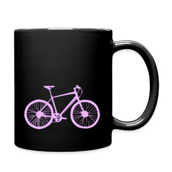 fahrrad rad - Tasse einfarbig - Schwarz - Rechts