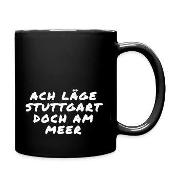 Stuttgart_am_Meer - Tasse einfarbig - Schwarz - Rechts