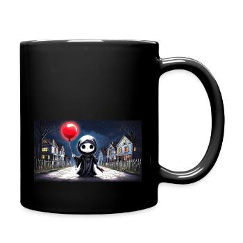 niedlicher Sensenmann farbe - Tasse einfarbig - Schwarz - Rechts