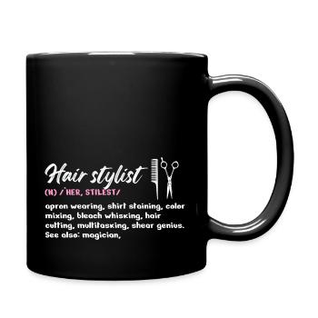 Hair Stylist Definition Makeup Cosmetician - Tasse einfarbig - Schwarz - Rechts