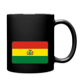 Vignette du drapeau ou logo de la Bolivie - Mug uni - noir - Droite