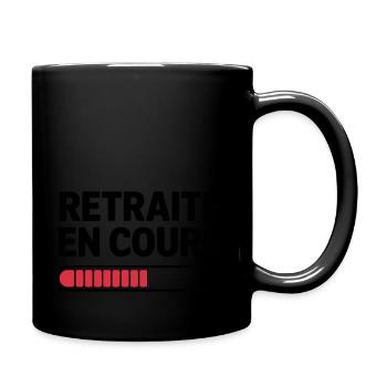 Retraite en cours - Mug uni - noir - Droite