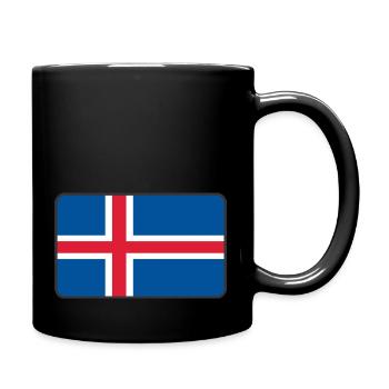 Vignette drapeau islande - Mug uni - noir - Droite