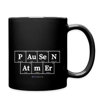 Pausen Atmer (dunkle Stoffe) - Tasse einfarbig - Schwarz - Rechts
