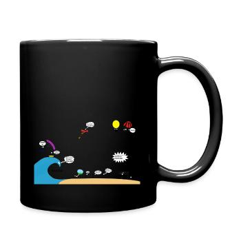 Tsunami - Tasse einfarbig - Schwarz - Rechts