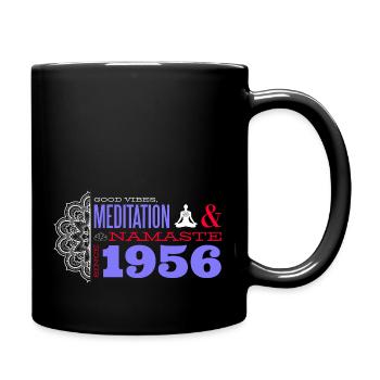 Leben mit Sinn seit 1956 - 69 Jahre - Tasse einfarbig - Schwarz - Rechts