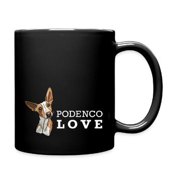 Podenco Love weiss - Tasse einfarbig - Schwarz - Rechts