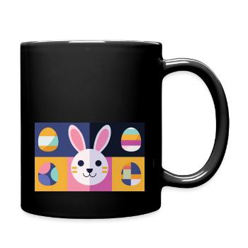 Osterhase No.12 - Tasse einfarbig - Schwarz - Rechts