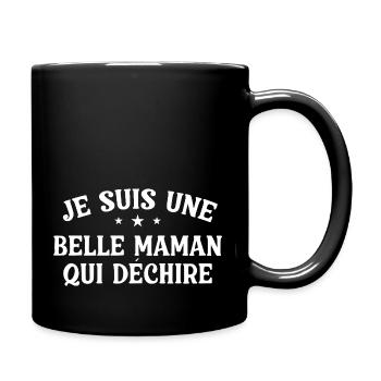 Ich bin eine wunderschöne Mama, die rockt - Tasse einfarbig - Schwarz - Rechts