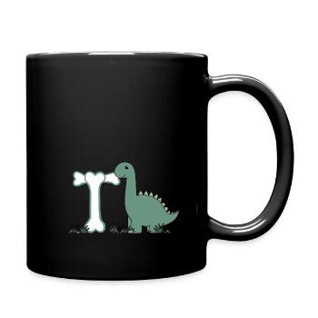 Lettre T - Mug uni - noir - Droite
