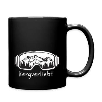 Bergverliebt - Tasse einfarbig - Schwarz - Rechts