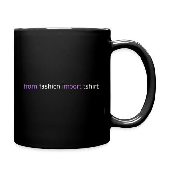 Python Shirt - Tasse einfarbig - Schwarz - Rechts