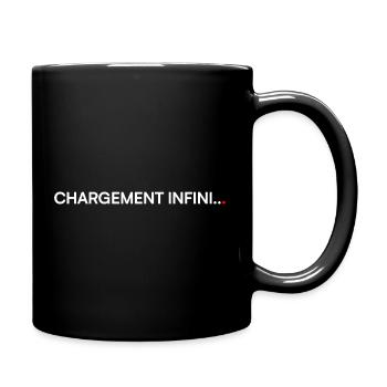 Chargement infini humour fatigue travail - Mug uni - noir - Droite