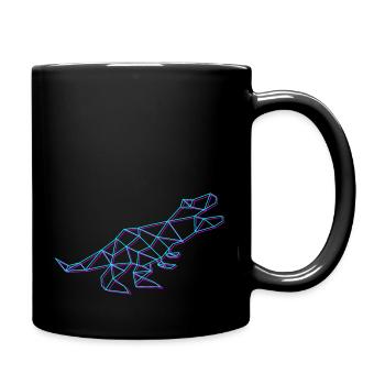 Neon-Rex - Tasse einfarbig - Schwarz - Rechts