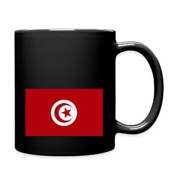 Tunesien Flagge - Tasse einfarbig - Schwarz - Rechts