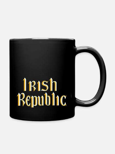 Irish Republic 1916 Rebel Flag - Full Colour Mug - black