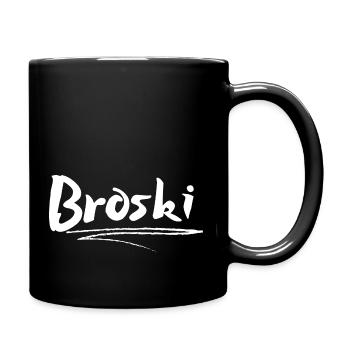 Broski Design cool blanc - Mug uni - noir - Droite