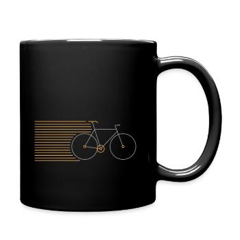 Mountainbike Fahrrad | Rennrad | Radsport - Tasse einfarbig - Schwarz - Rechts