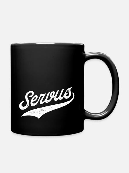 Servus - Tasse einfarbig - Schwarz