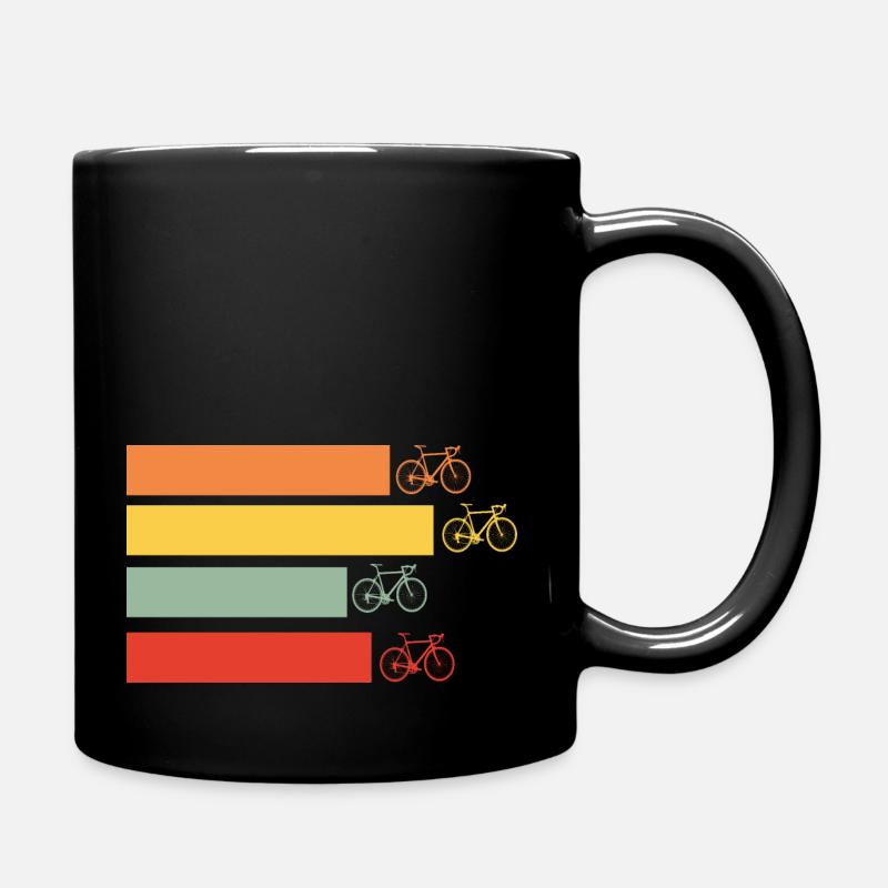 Fahrrad retro Rennrad vintage Geschenk - Tasse einfarbig - Schwarz