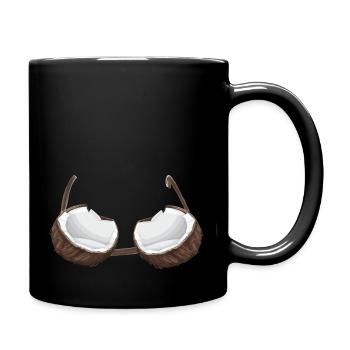 Funny Coconut Summer Coconuts Bra Funny Halloween - Tasse einfarbig - Schwarz - Rechts