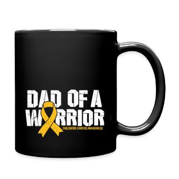 Père d’un guerrier Conception du cancer infantile - Mug uni - noir - Droite