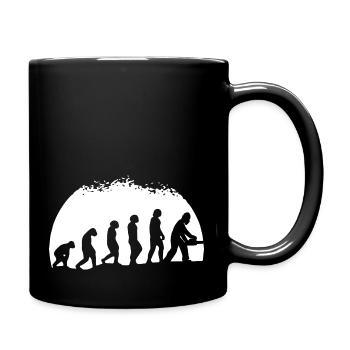 Baumfäller Kettensäge Evolution Holzfäller - Tasse einfarbig - Schwarz - Rechts