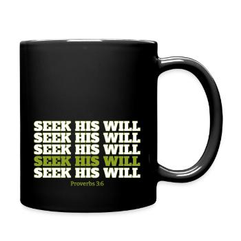 Cherchez sa volonté - Mug uni - noir - Droite