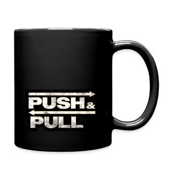 Push and Pull grunsh - Tasse einfarbig - Schwarz - Rechts