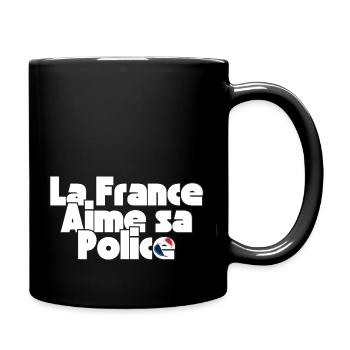 La France Aime Sa Police - Mug uni - noir - Droite