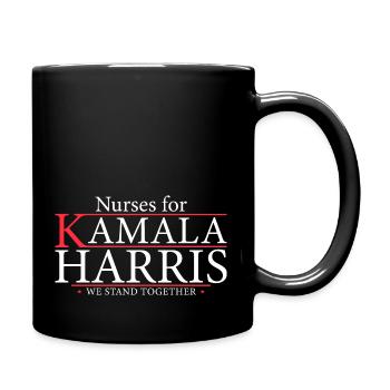 Nurse Cat Lady for Kamala Harris 2024 - Kamala - Full Colour Mug - black - Right