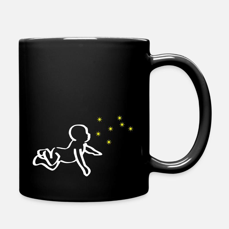 Renaissance Baby White Phoenix Yellow - Full Colour Mug - black