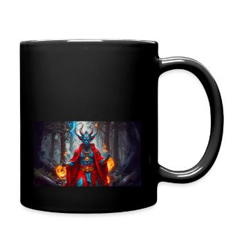 Eshu – Yoruba trickster god of fate and communicat - Full Colour Mug - black - Right