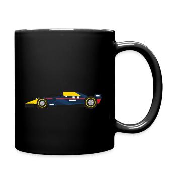 Racing car 1 F Red Max World Champion Bull - Full Colour Mug - black - Right
