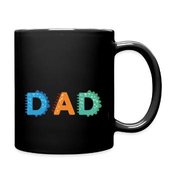 Dad of the Birthday Monster 1st Birthday Family - Full Colour Mug - black - Right