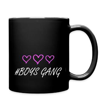 Boys Gang Herz Liebe - Tasse einfarbig - Schwarz - Rechts