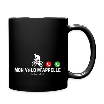 My bike is calling, I have to go! Bike gift - Full Colour Mug - black - Right