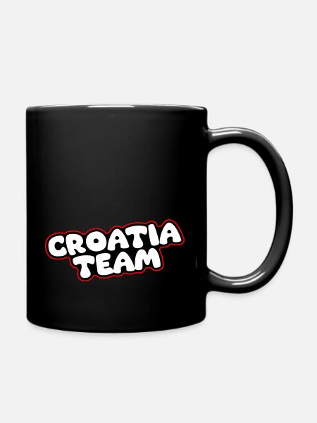 Croatia Team - Tasse einfarbig - Schwarz