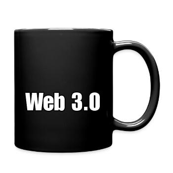 Web 3.0, finance crypto trading, tech addict - Full Colour Mug - black - Right